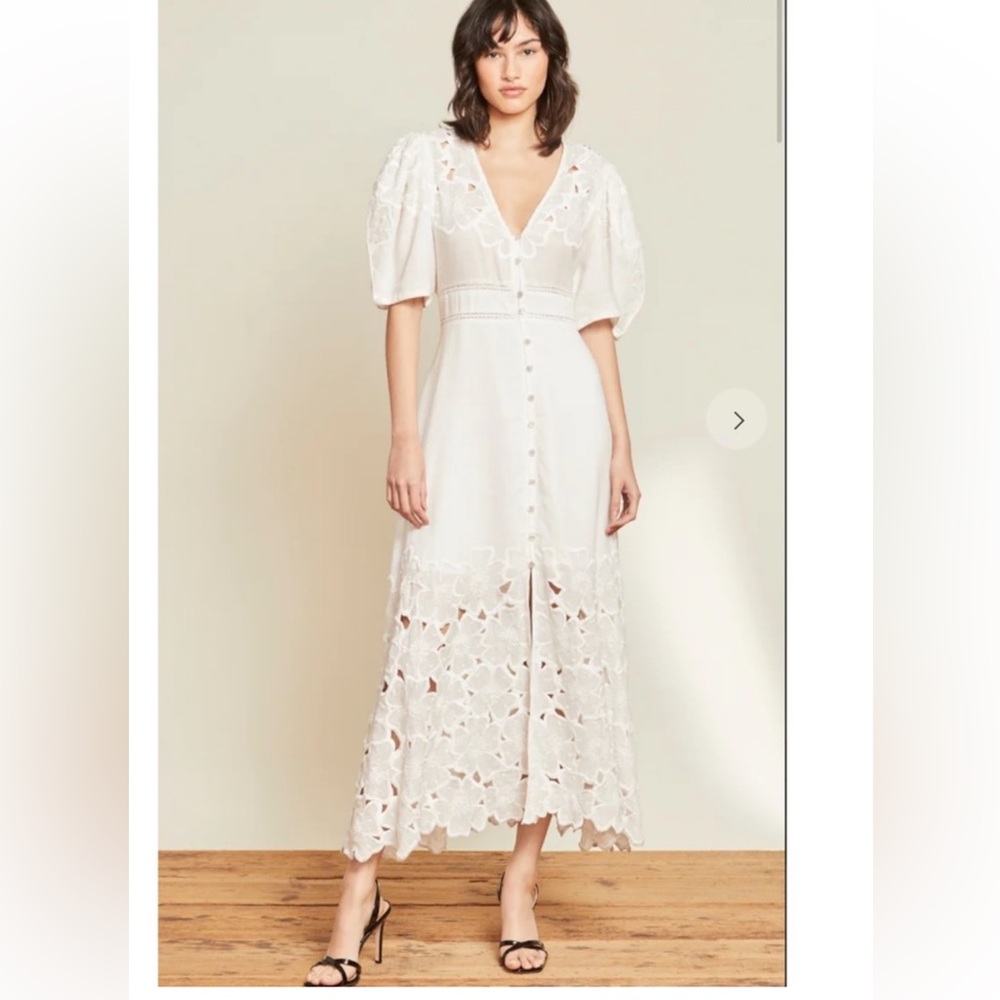 Veronica Beard White Maxi Dress (professionally altered)